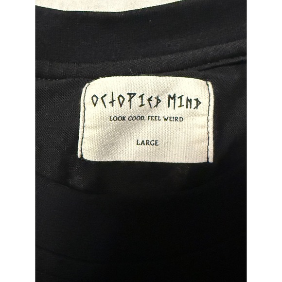 Occupied Mind Self Scare Graphic Crop Top Black Womens Large Cried Did It Anyway - Picture 3 of 3